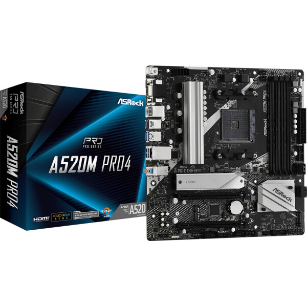 ASRock A520M Pro4 Motherboard Micro ATX με AMD AM4 Socket