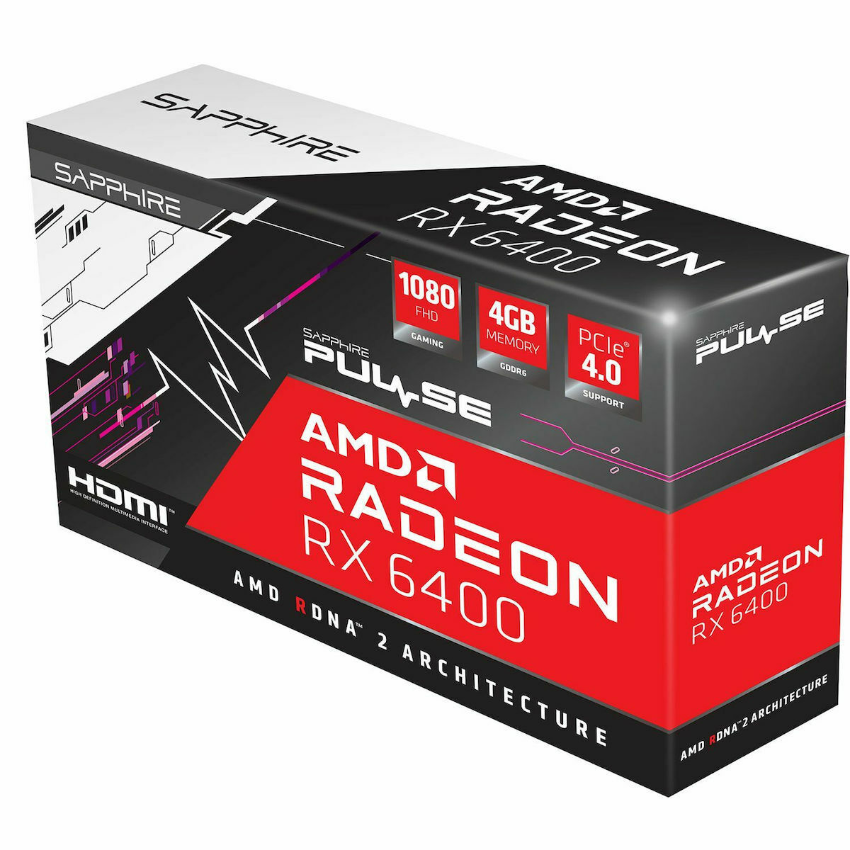 Sapphire Radeon RX 6400 4GB GDDR6 Pulse LP Κάρτα Γραφικών Κωδικός 11315-01-20G
