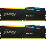 Kingston Fury Beast RGB DDR5 32GB RAM με 2x16GB Modules και Ταχύτητα 5600 για Desktop Κωδικός KF556C40BBAK2-32