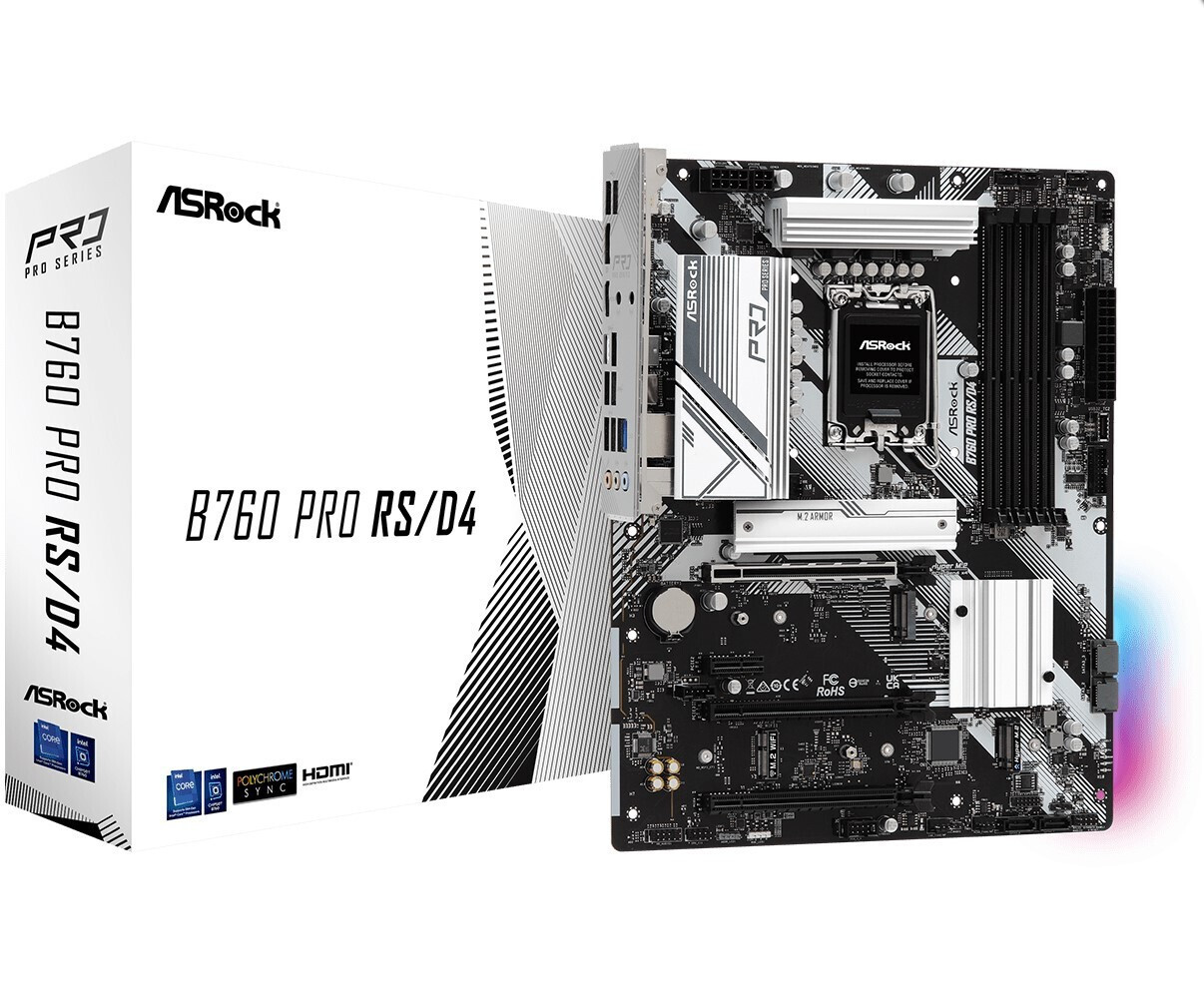 ASRock B760 PRO RS/D4 Motherboard ATX με Intel 1700 Socket