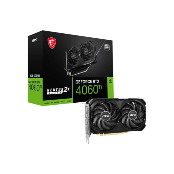 MSI GeForce RTX 4060 Ti 8GB GDDR6 Ventus 2X Black OC Κάρτα Γραφικών Κωδικός 802-V515-025
