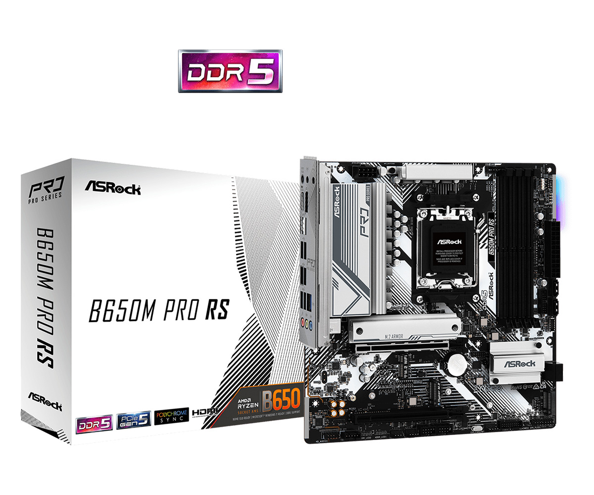 ASRock B650M Pro RS Motherboard Micro ATX με AMD AM5 Socket