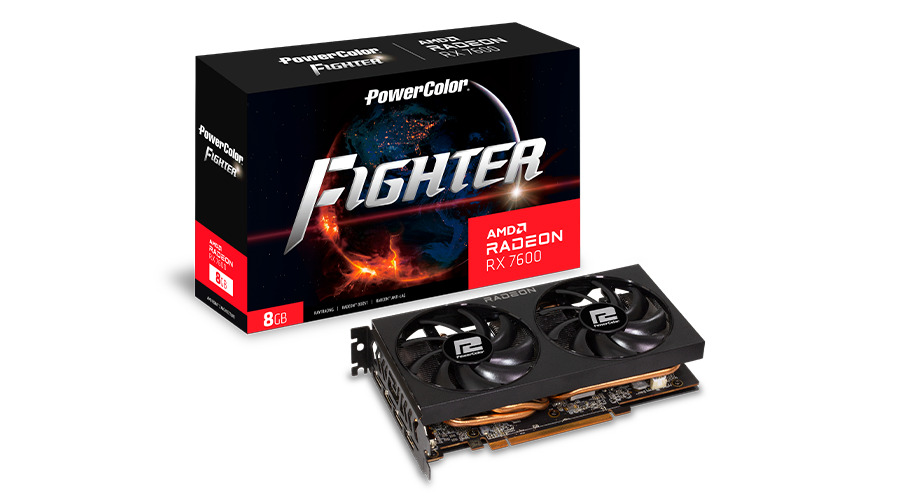 PowerColor Radeon RX 7600 8GB GDDR6 Fighter Κάρτα Γραφικών Κωδικός RX 7600 8G-F