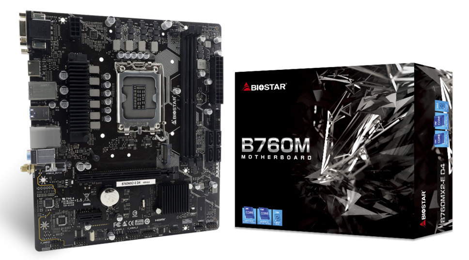 Biostar B760MX2-E PRO D4 rev. 6.0 Wi-Fi Motherboard Micro ATX με Intel 1700 Socket
