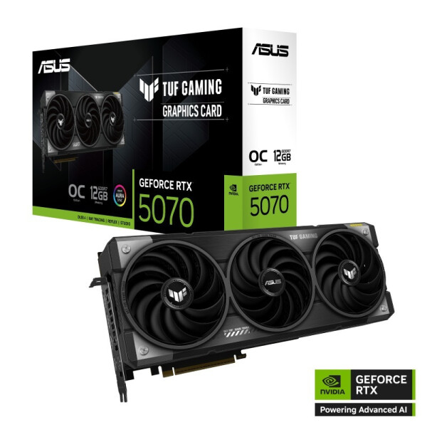 Asus GeForce RTX 5070 12GB GDDR7 TUF Gaming OC Κάρτα Γραφικών Κωδικός 90YV0LZ0-M0NA00