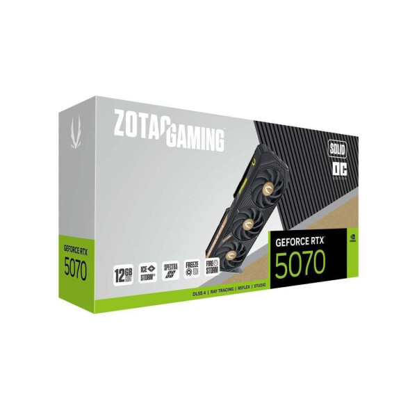 Zotac GeForce RTX 5070 12GB GDDR7 Solid OC Κάρτα Γραφικών Κωδικός ZT-B50700J-10P