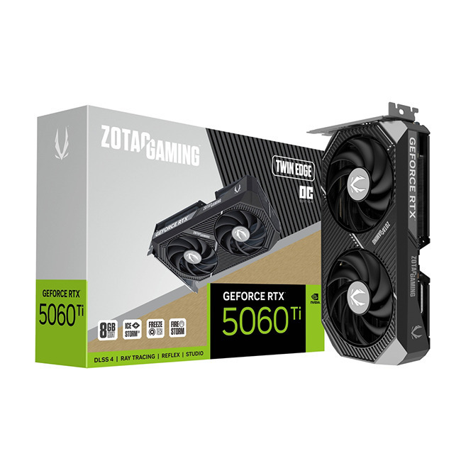 Zotac GeForce RTX 5060 Ti 8GB GDDR7 Twin Edge OC Κάρτα Γραφικών Κωδικός ZT-B50610H-10M