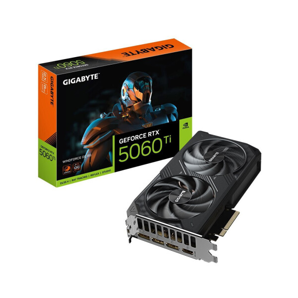 Gigabyte GeForce RTX 5060 Ti 8GB GDDR7 Windforce OC Κάρτα Γραφικών Κωδικός GV-N506TWF2OC-8GD