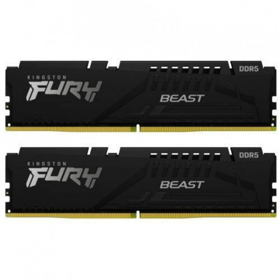 Kingston Fury Beast DDR5 16GB RAM με 2x8GB Modules και Ταχύτητα 5600 για Desktop Κωδικός KF556C40BBK2/16