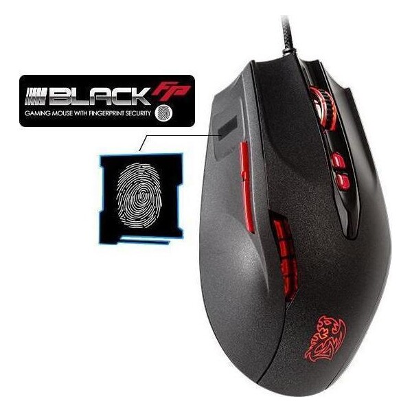 Thermaltake Black FP Gaming Ποντίκι 5700 DPI Μαύρο