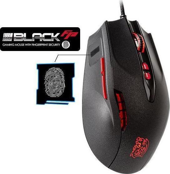 Thermaltake Black FP Gaming Ποντίκι 5700 DPI Μαύρο