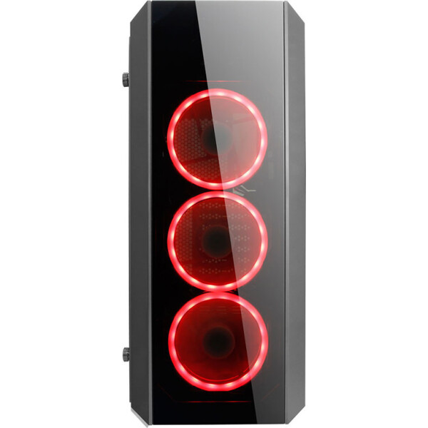 Chieftec Scorpion II Midi Tower Κουτί Υπολογιστή με Πλαϊνό Παράθυρο και RGB Φωτισμό Μαύρο