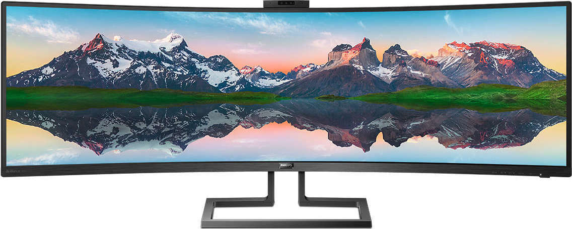 Philips 499P9H Ultrawide VA HDR Curved Monitor 48.8 5120x1440 με Χρόνο Απόκρισης 5ms GTG