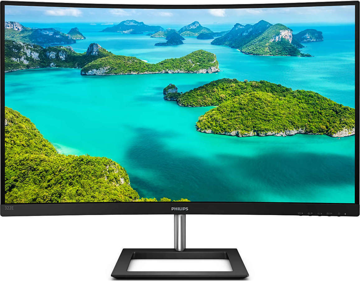 Philips E Line 322E1C VA Curved Monitor 31.5 FHD 1920x1080 με Χρόνο Απόκρισης 4ms GTG