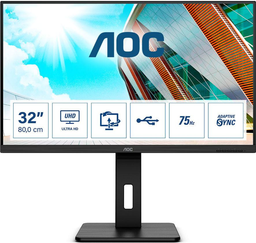 AOC U32P2 VA Monitor 31.5 4K 3840x2160 με Χρόνο Απόκρισης 4ms GTG
