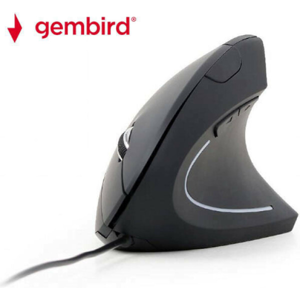Gembird MUS-ERGO-01 Ενσύρματο Εργονομικό Vertical Ποντίκι Μαύρο