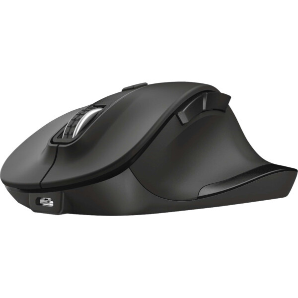 Trust Fyda Ασύρματο Εργονομικό Ποντίκι Μαύρο