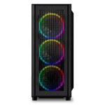Sharkoon RGB Wave Gaming Midi Tower Κουτί Υπολογιστή με Πλαϊνό Παράθυρο Μαύρο