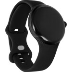 Google Pixel Watch Stainless Steel 41mm με Παλμογράφο Matte Black case/Obsidian Active band
