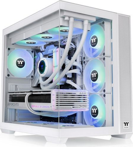 Thermaltake View 380 TG ARGB Gaming Midi Tower Κουτί Υπολογιστή Λευκό