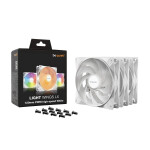Be Quiet Light Wings LX HS Case Fan 120mm με ARGB Φωτισμό και Σύνδεση 3-Pin / 4-Pin PWM 3τμχ Λευκό