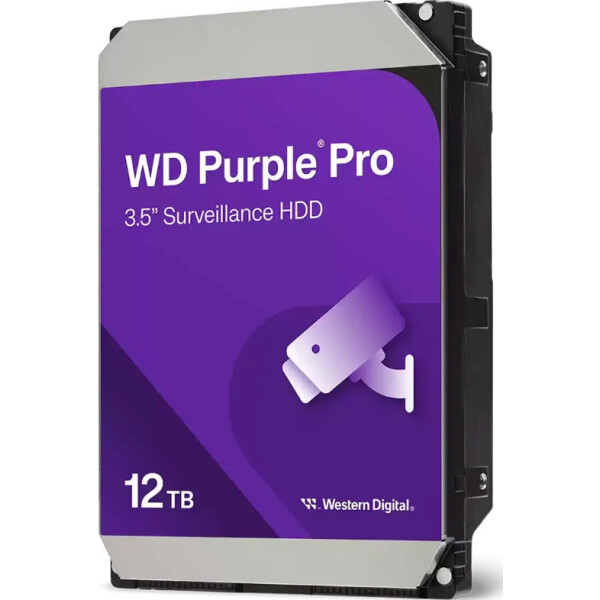 Western Digital Purple Pro Surveillance 12TB HDD Σκληρός Δίσκος 3.5 SATA III 7200rpm με 512MB Cache για Καταγραφικό Κωδικός WD122PURP