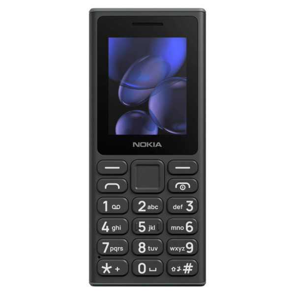 Nokia 105 2024 Dual SIM Κινητό με Κουμπιά Αγγλικό Μενού Μαύρο