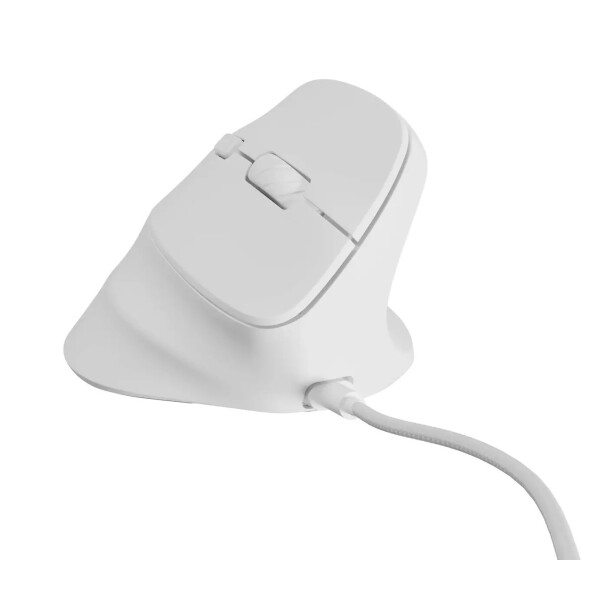 Natec Crake 2 Pro Ενσύρματο Εργονομικό Ποντίκι Λευκό