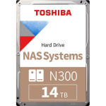 Toshiba N300 Bulk 14TB HDD Σκληρός Δίσκος 3.5 SATA III 7200rpm με 512MB Cache για NAS Κωδικός HDWG51EUZSVA