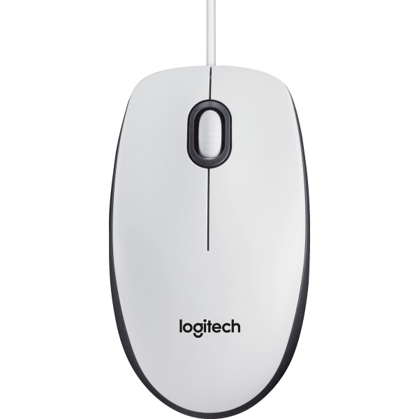 Logitech B100 Ενσύρματο Ποντίκι Λευκό