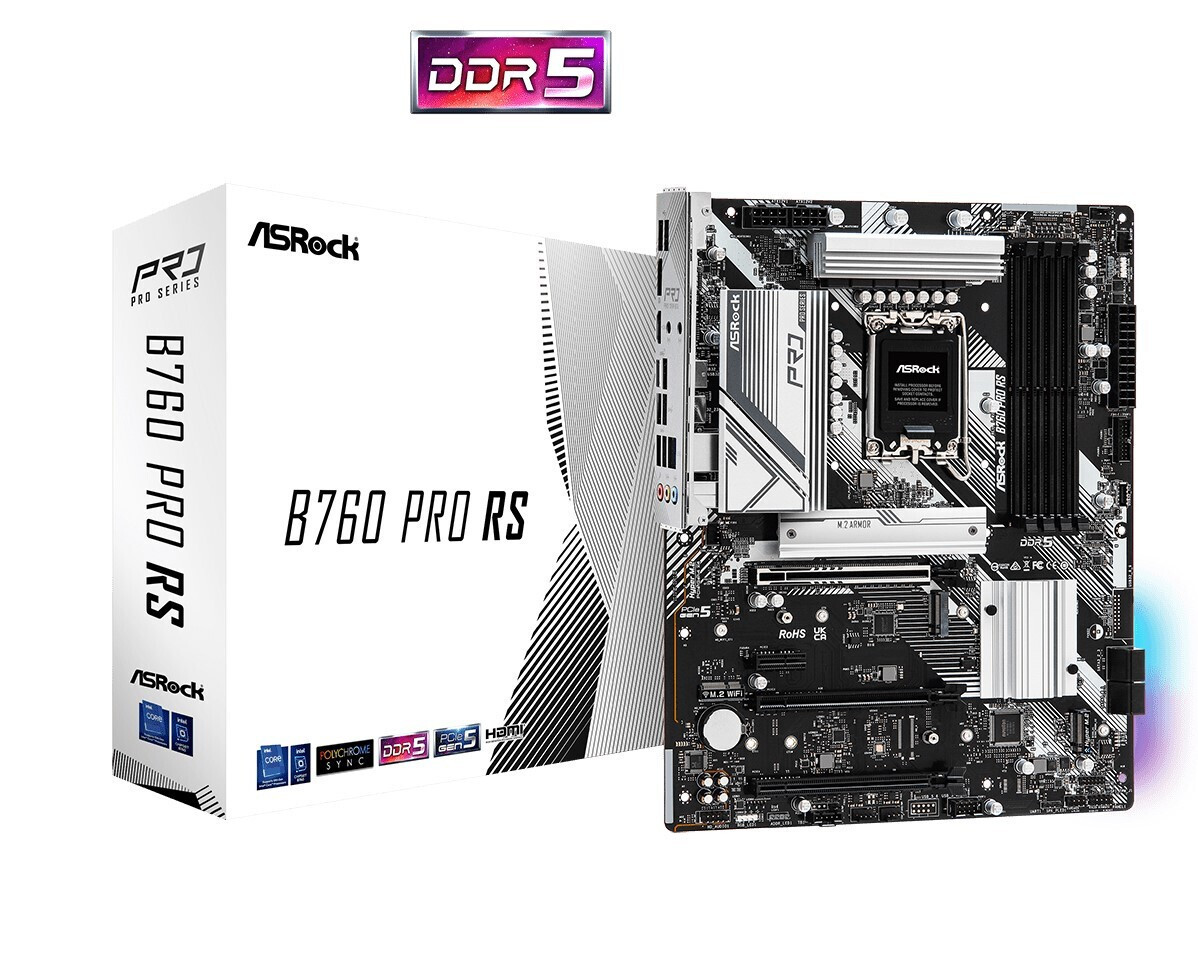 ASRock B760 PRO RS Motherboard ATX με Intel 1700 Socket 90-MXBKS0-A0UAYZ