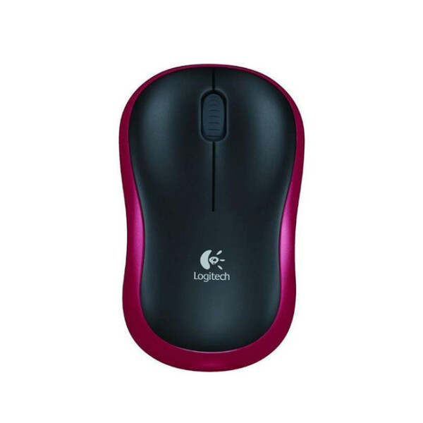 Logitech M185 910-002237 Ασύρματο Mini Ποντίκι Black/Red