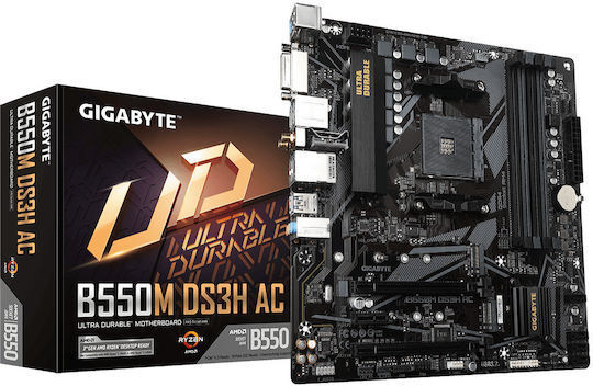 Gigabyte B550M DS3H AC R2 Wi-Fi Motherboard Micro ATX με AMD AM4 Socket