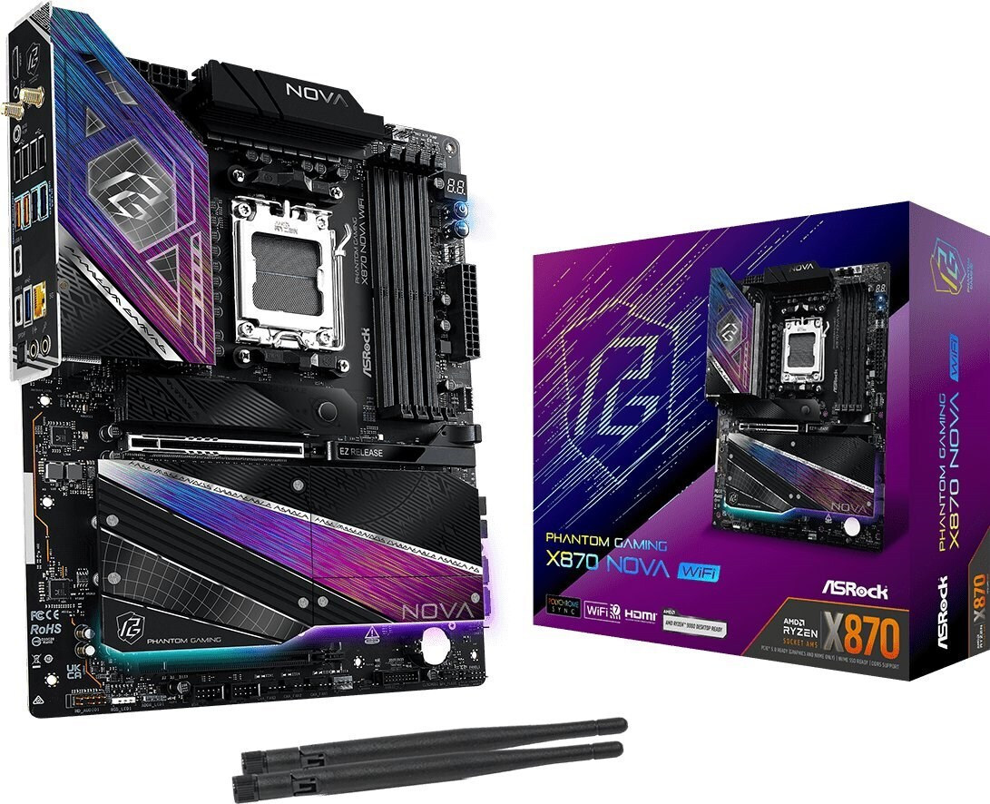 ASRock PG X870 Nova WiFi Motherboard ATX με AMD AM5 Socket 90-MXBT20-A0UAYZ