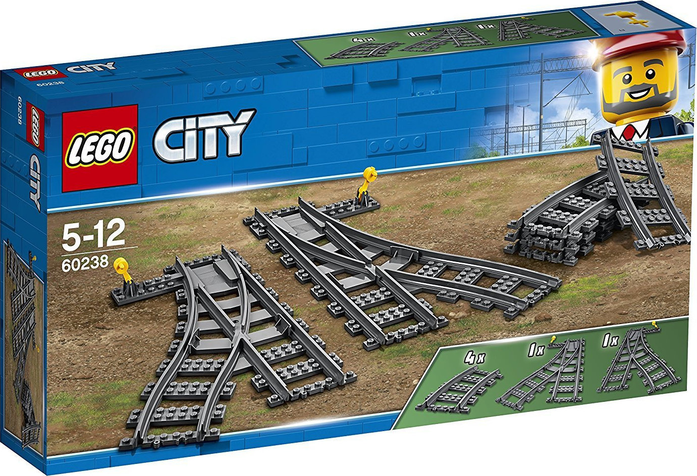 Lego City Switch Tracks για 5 - 12 Ετών 20τμχ Κωδικός 60238
