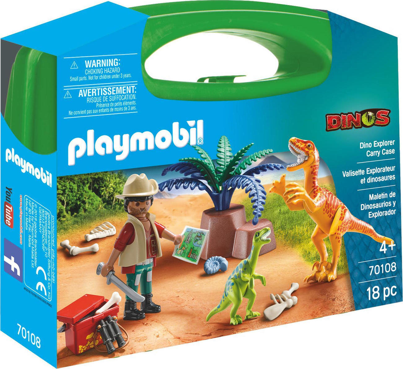 Playmobil Βαλιτσάκι Dinos Dino Explorer Carry Case για 4 ετών