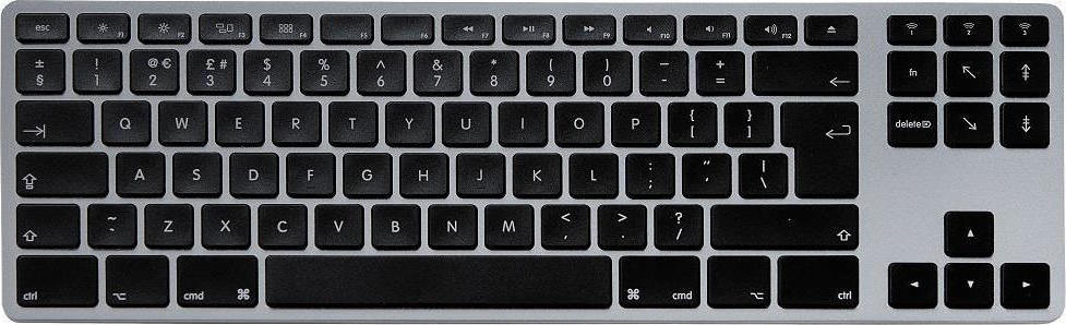 Matias Aluminum Tenkeyless Ασύρματο Bluetooth Πληκτρολόγιο Αγγλικό UK Γκρι