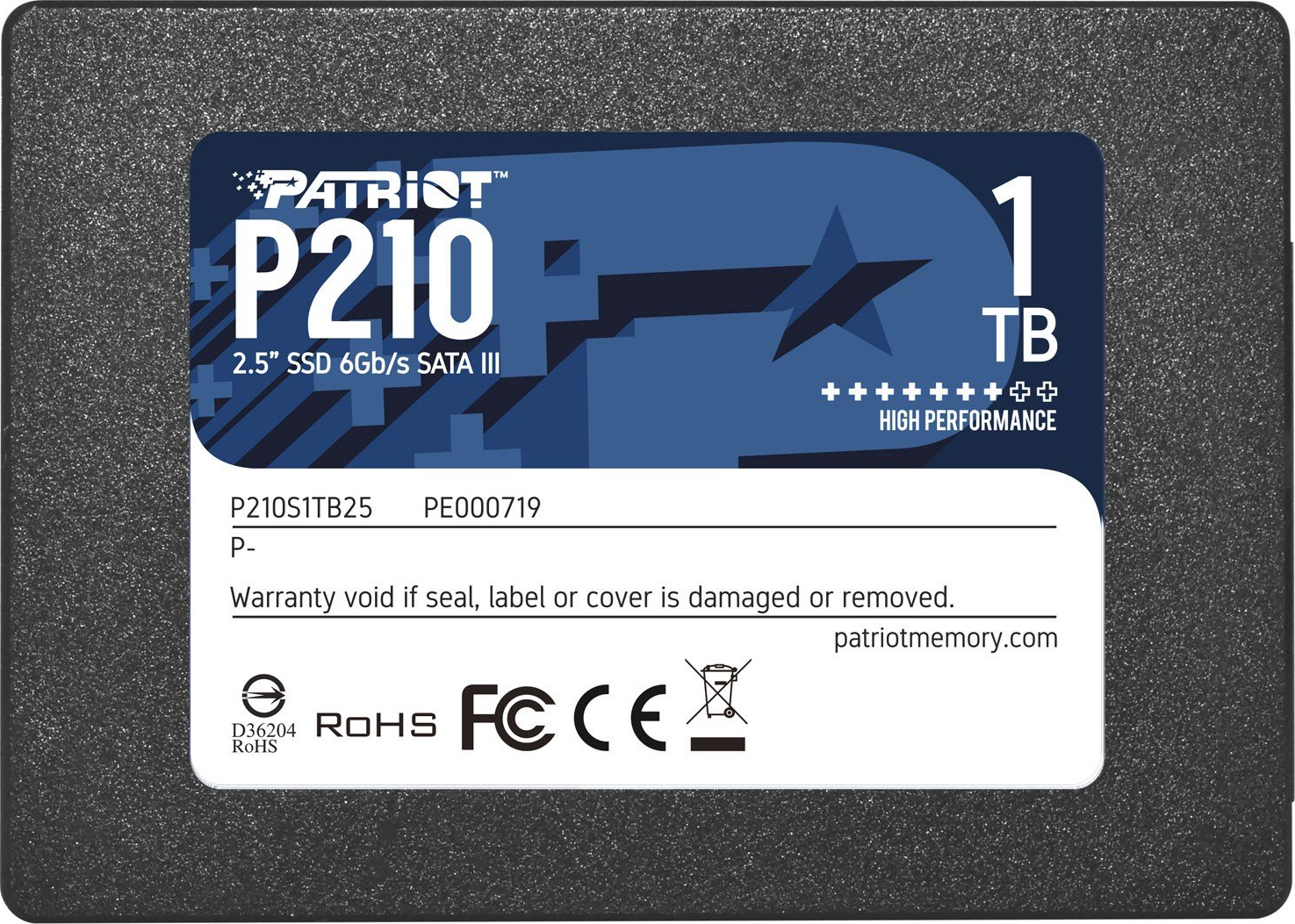 Patriot P210 SSD 1TB 2.5 SATA III Κωδικός P210S1TB25