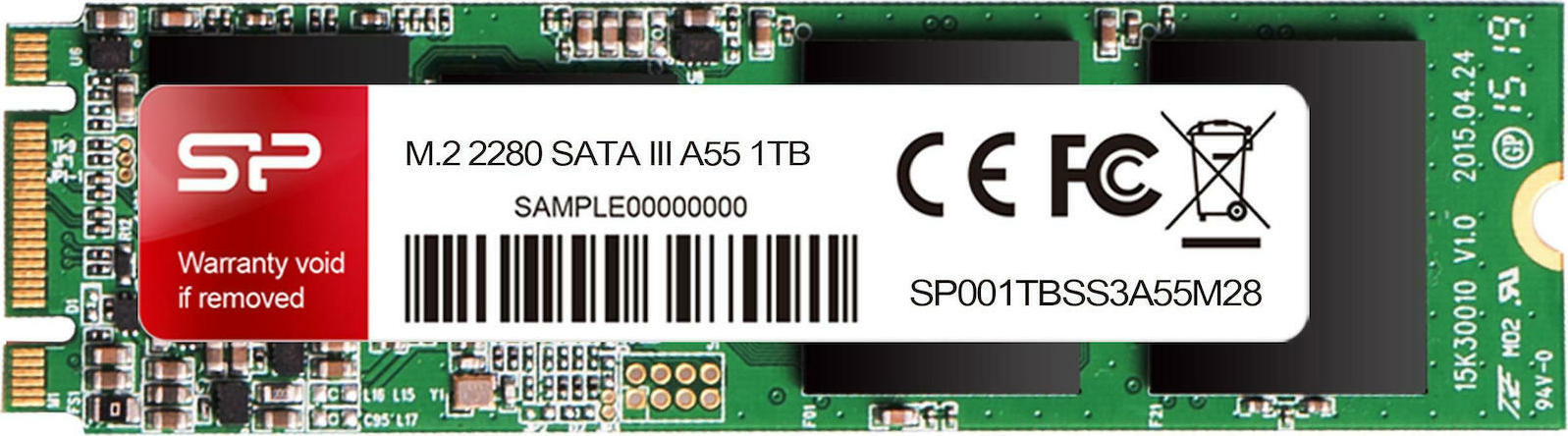 Silicon Power A55 SSD 1TB M.2 SATA III Κωδικός SP001TBSS3A55M28