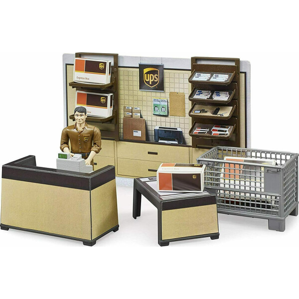 Bruder Παιχνίδι Μινιατούρα Κατάστημα UPS με Υπάλληλο 21.6εκ.