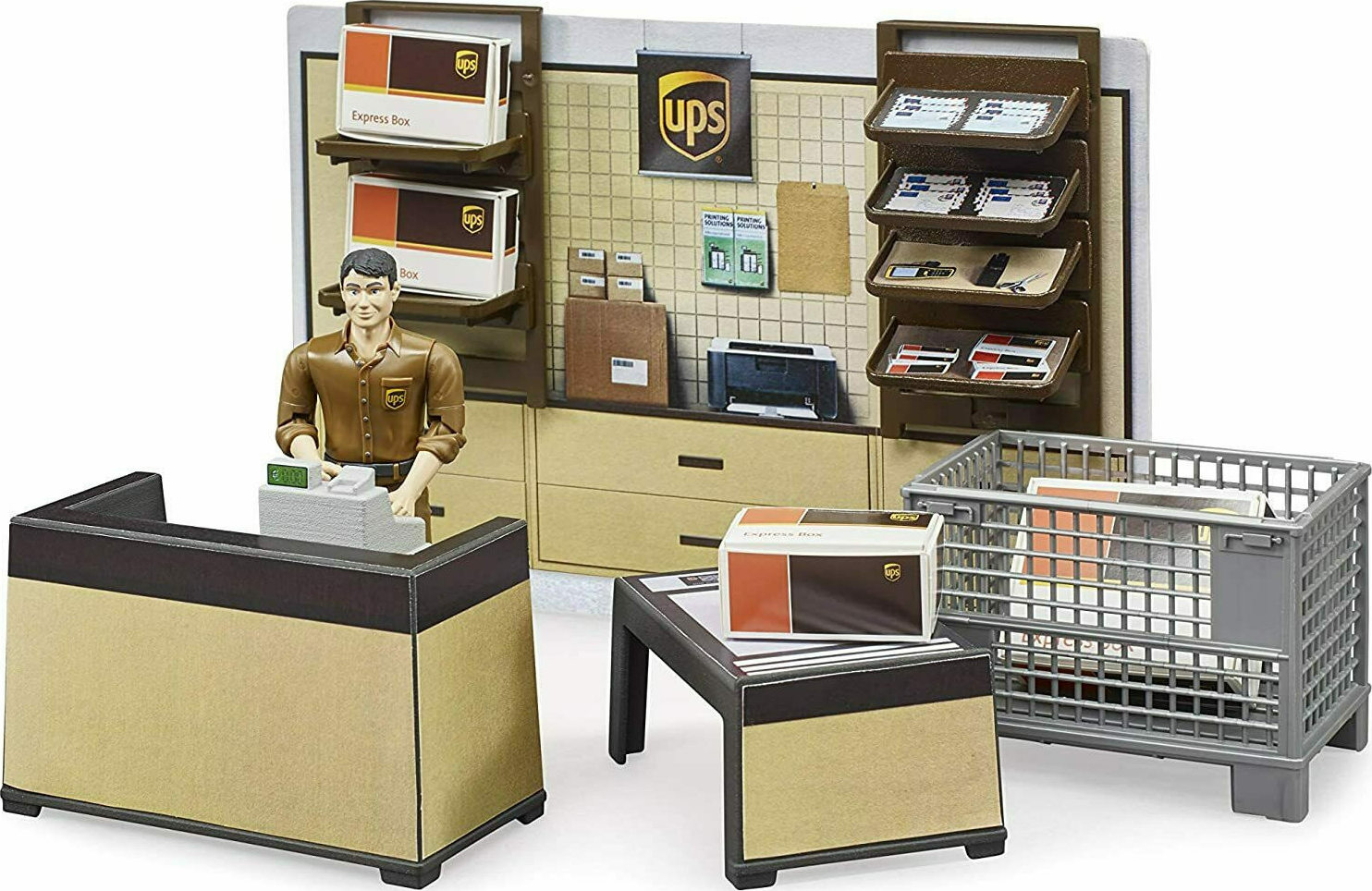 Bruder Παιχνίδι Μινιατούρα Κατάστημα UPS με Υπάλληλο 21.6εκ.