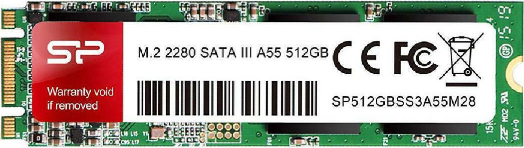 Silicon Power A55 SSD 512GB M.2 SATA III Κωδικός SP512GBSS3A55M28