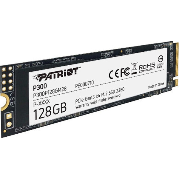 Patriot P300 SSD 128GB M.2 NVMe PCI Express 3.0 Κωδικός P300P128GM28