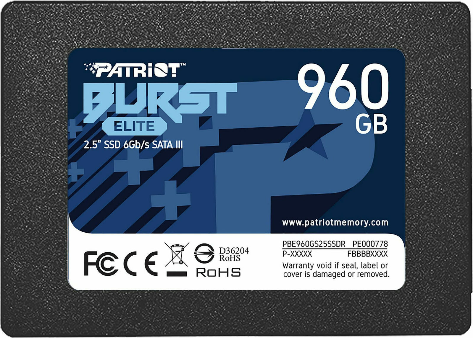 Patriot Burst Elite SSD 960GB 2.5 SATA III Κωδικός PBE960GS25SSDR