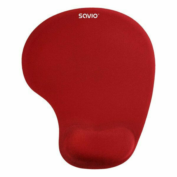 Savio MP-01BL Mouse Pad 230mm με Στήριγμα καρπού Κόκκινο