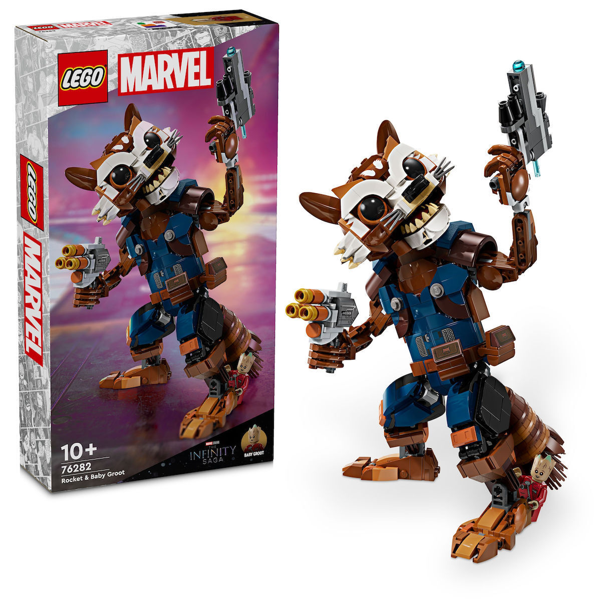 Lego Marvel Rocket Baby Groot για 10 Ετών 566τμχ Κωδικός 76282