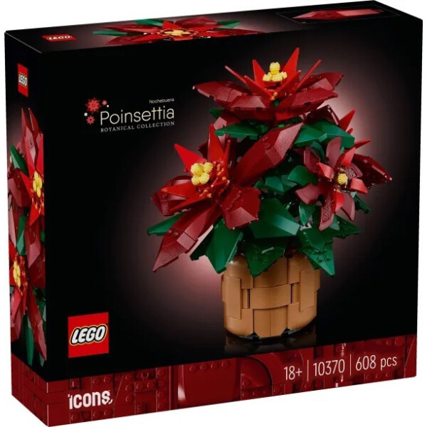 Lego Botanical Collection Poinsettia για 18 Ετών 608τμχ Κωδικός 10370