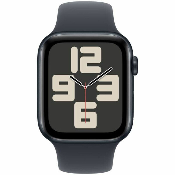 Apple Watch SE 2024 Aluminium 44mm Αδιάβροχο με Παλμογράφο Midnight με Midnight Sport Band M/L