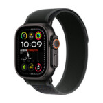 Apple Watch Ultra 2 2024 Titanium 49mm Αδιάβροχο με eSIM και Παλμογράφο Black με Black Trail Loop S/M