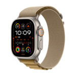 Apple Watch Ultra 2 2024 Titanium 49mm Αδιάβροχο με eSIM και Παλμογράφο Natural με Tan Alpine Loop - Medium